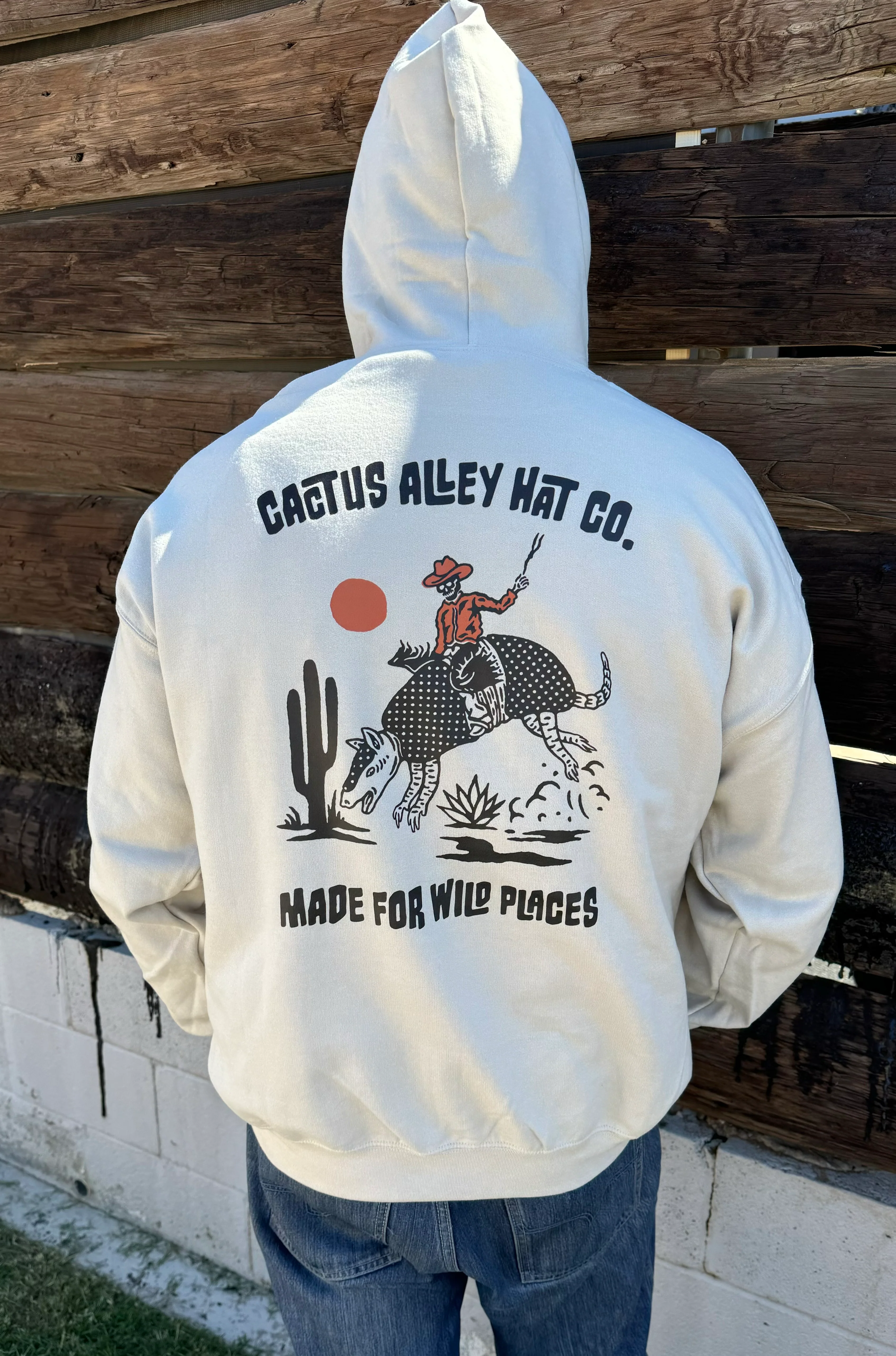 Buckin Dillo - Sand Adult Hoodie
